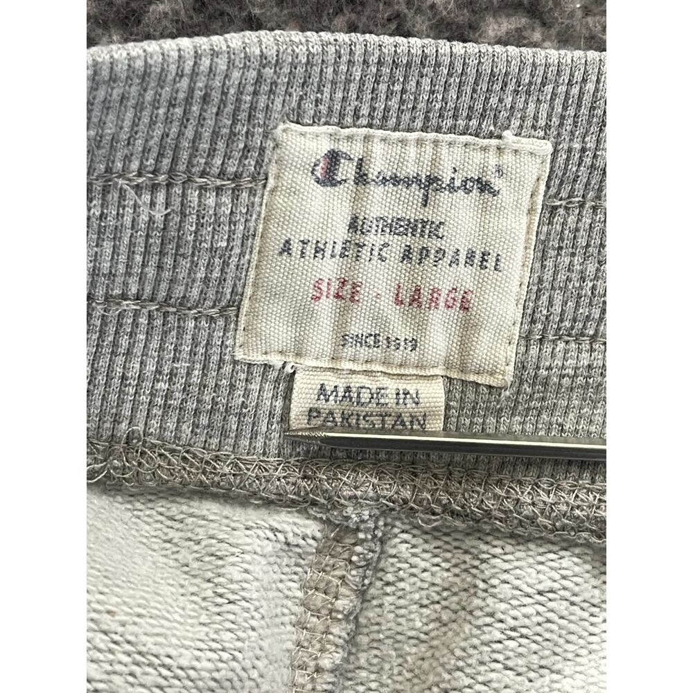 Champion Grey Jogger Sweatpants Big C Embroidered Logo Men's Size Large - Picture 8 of 9